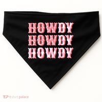 Cowgirl Shirt Howdy Howdy USA-Made Doggie Bandana thumb 0
