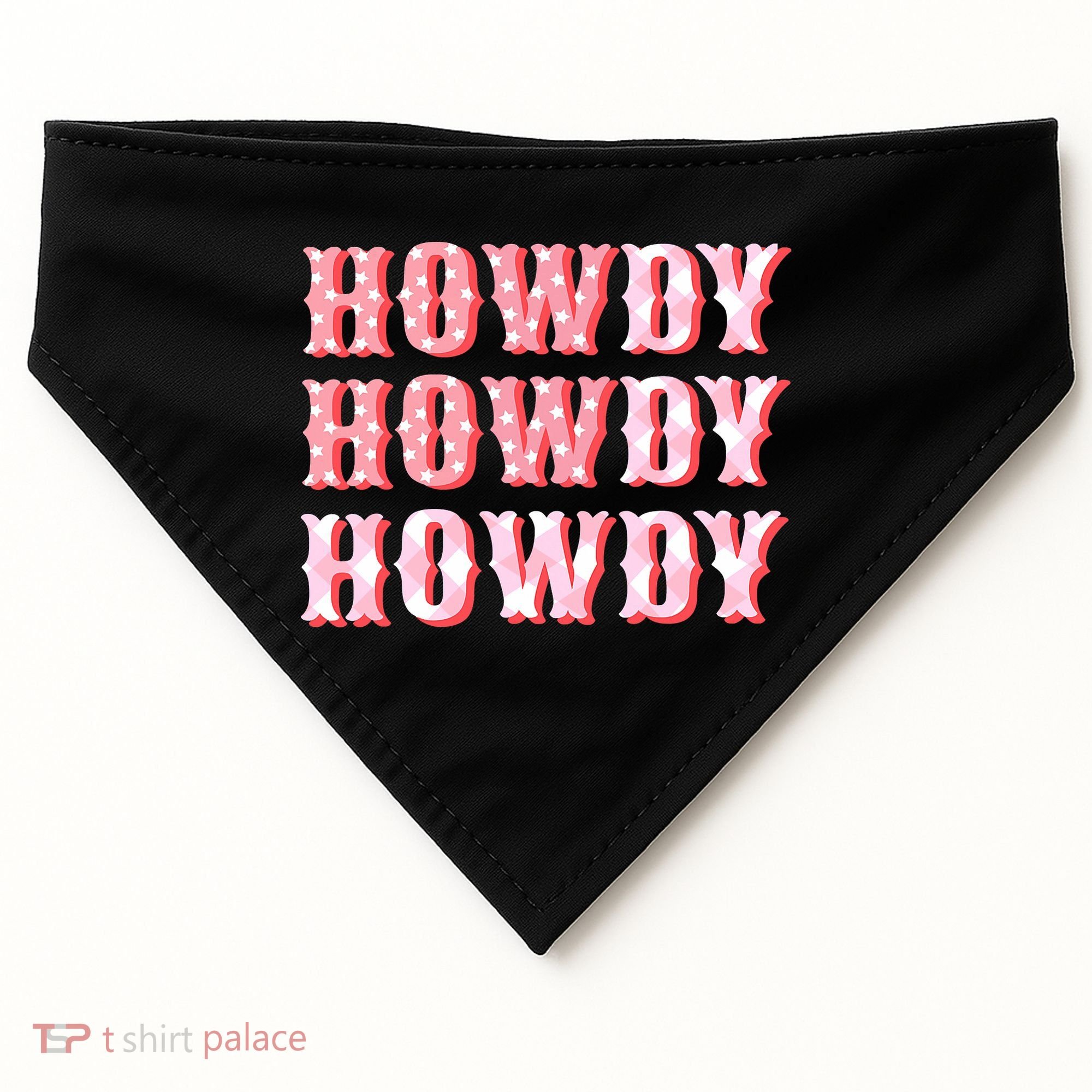 Cowgirl Shirt Howdy Howdy USA-Made Doggie Bandana