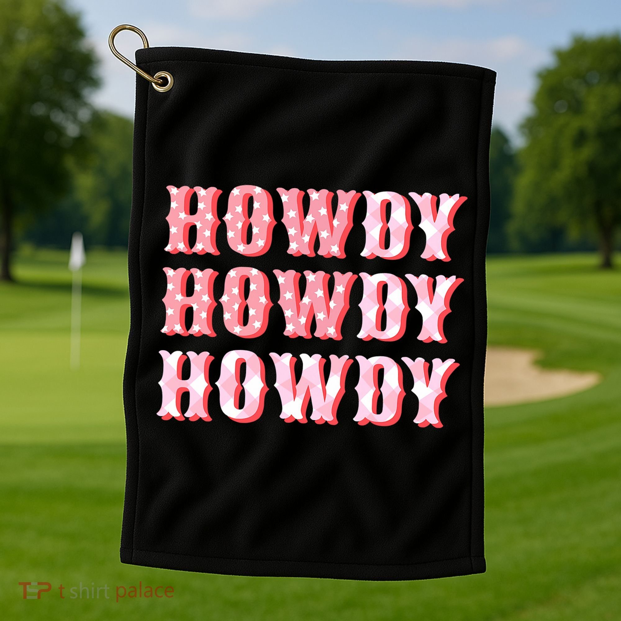 Cowgirl Shirt Howdy Howdy Golf Towel