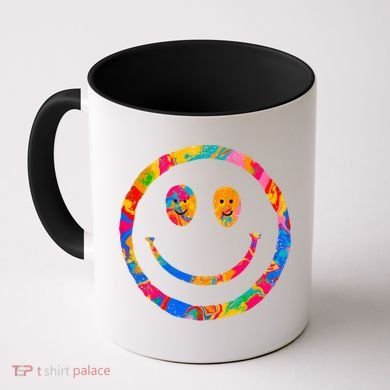 Colorful Super Happy Face Smiley Coffee Mug