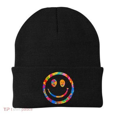 Colorful Super Happy Face Smiley Beanie