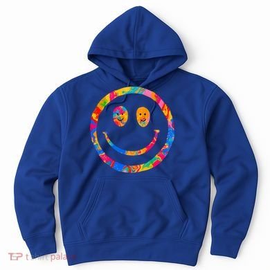 Colorful Super Happy Face Smiley Hoodie