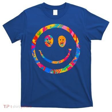 Colorful Super Happy Face Smiley T-Shirt