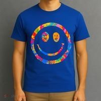 Colorful Super Happy Face Smiley T-Shirt thumb 3