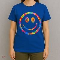 Colorful Super Happy Face Smiley T-Shirt thumb 4