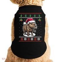 Capybara Santa Hat Ugly Christmas Sweater Xmas Doggie Tank thumb 0
