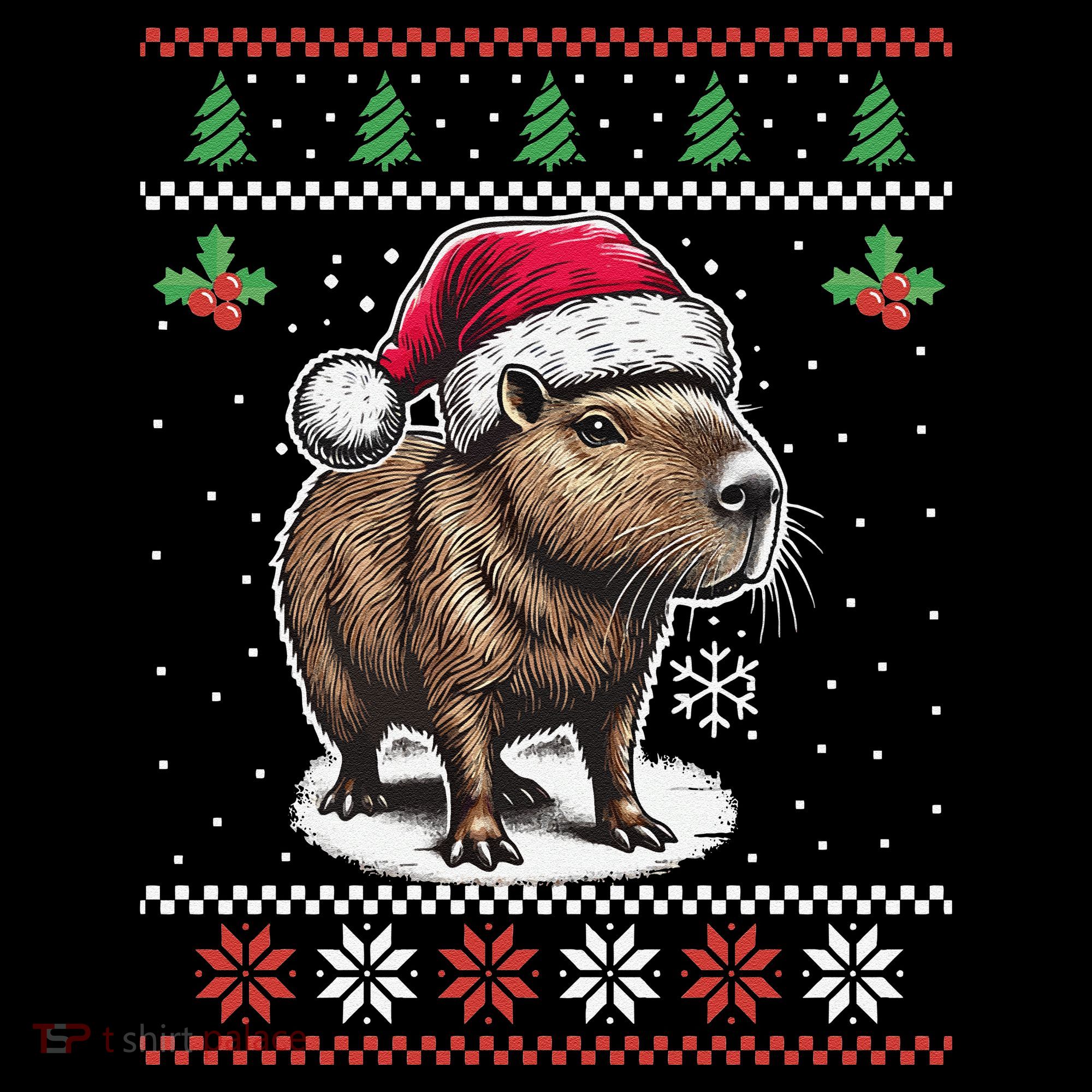 Capybara Santa Hat Ugly Christmas Sweater Xmas Coffee Mug