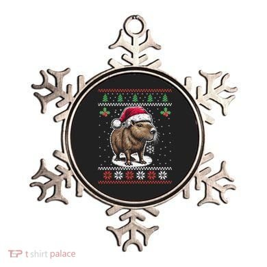 Capybara Santa Hat Ugly Christmas Sweater Xmas Ornament