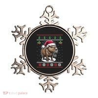 Capybara Santa Hat Ugly Christmas Sweater Xmas Ornament thumb 0