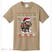 Capybara Santa Hat Ugly Christmas Sweater Xmas Kids T-Shirt thumb 0