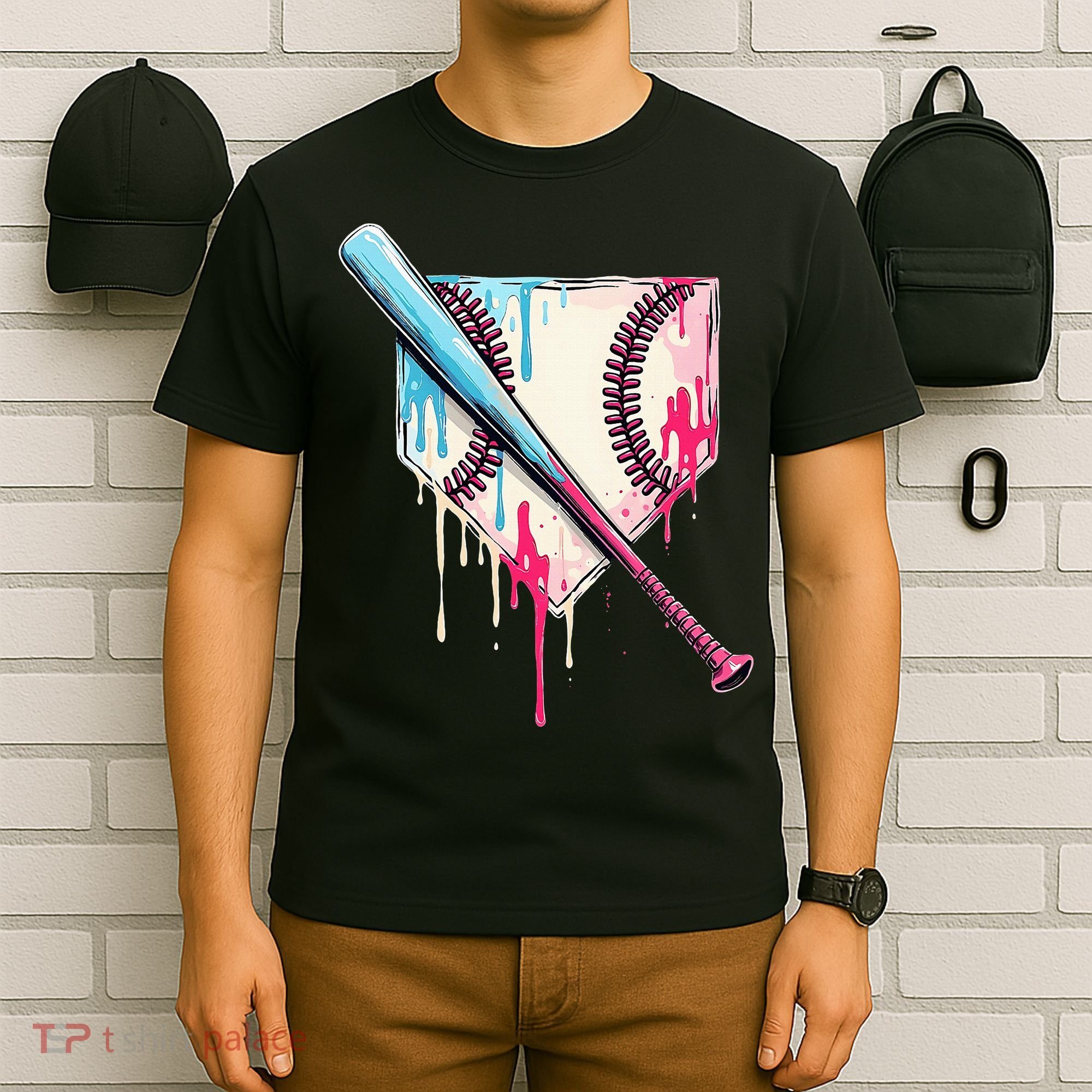 Cool Sport Home Plate Drip With Sprinkles Drip T-Shirt