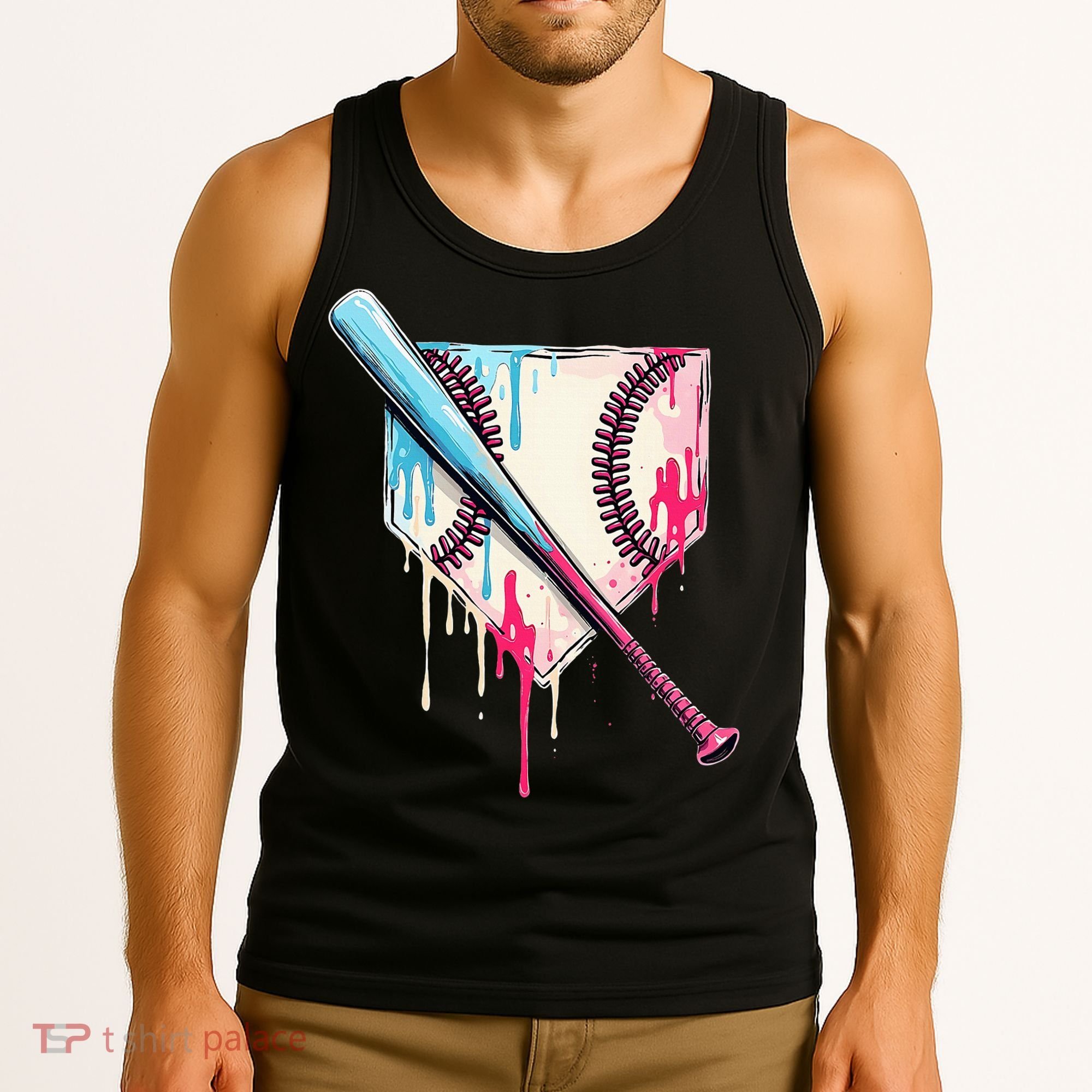 Cool Sport Home Plate Drip With Sprinkles Drip Tank Top