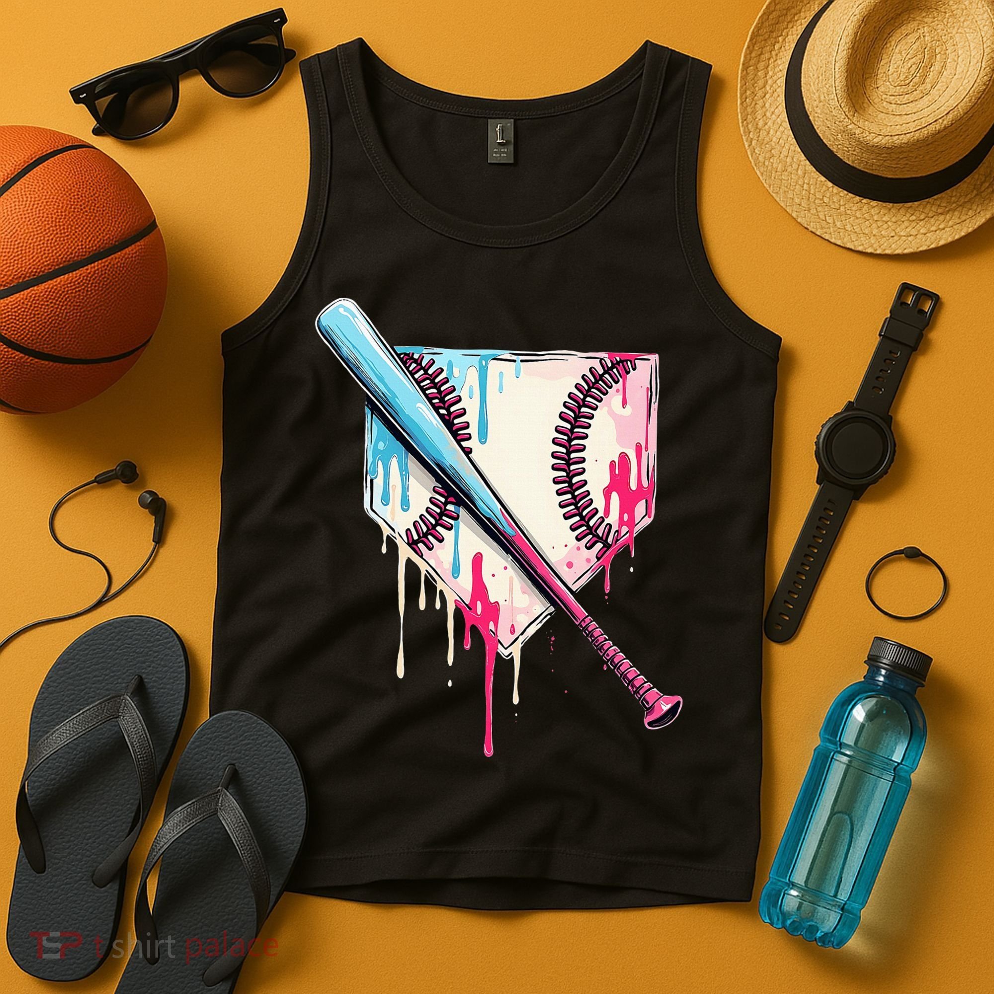 Cool Sport Home Plate Drip With Sprinkles Drip Tank Top