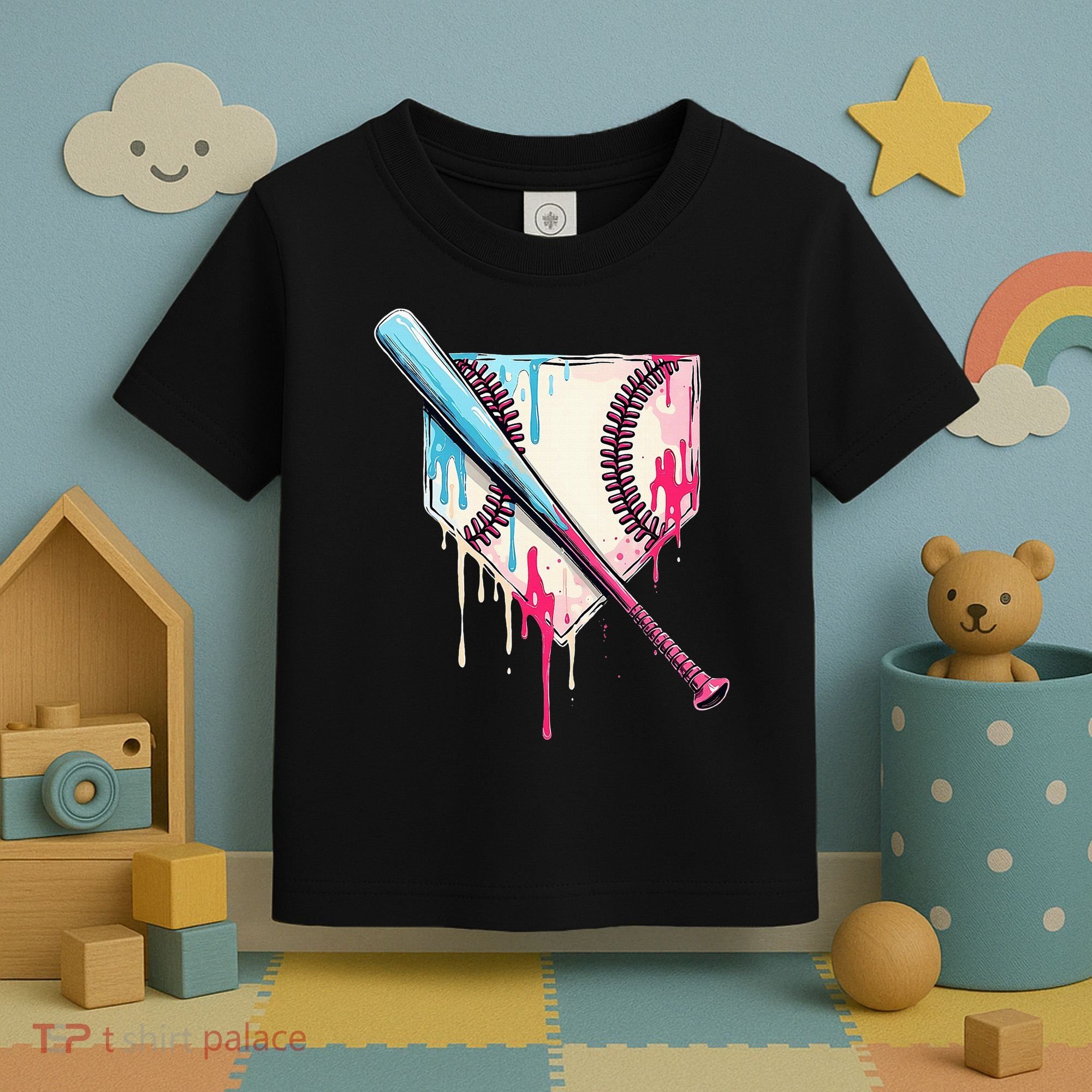 Cool Sport Home Plate Drip With Sprinkles Drip Toddler T-Shirt