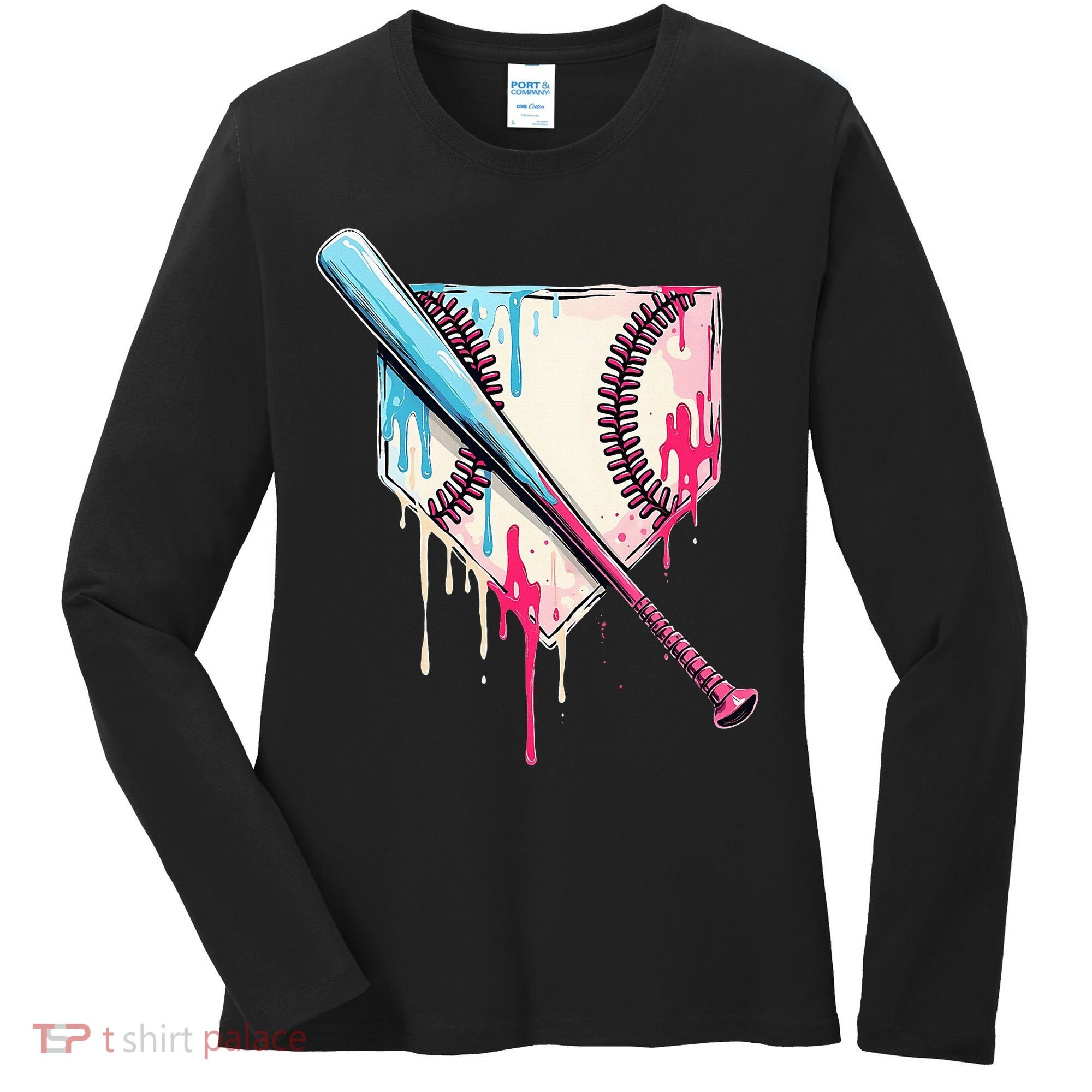 Cool Sport Home Plate Drip With Sprinkles Drip Women's Long Sleeve Shirt