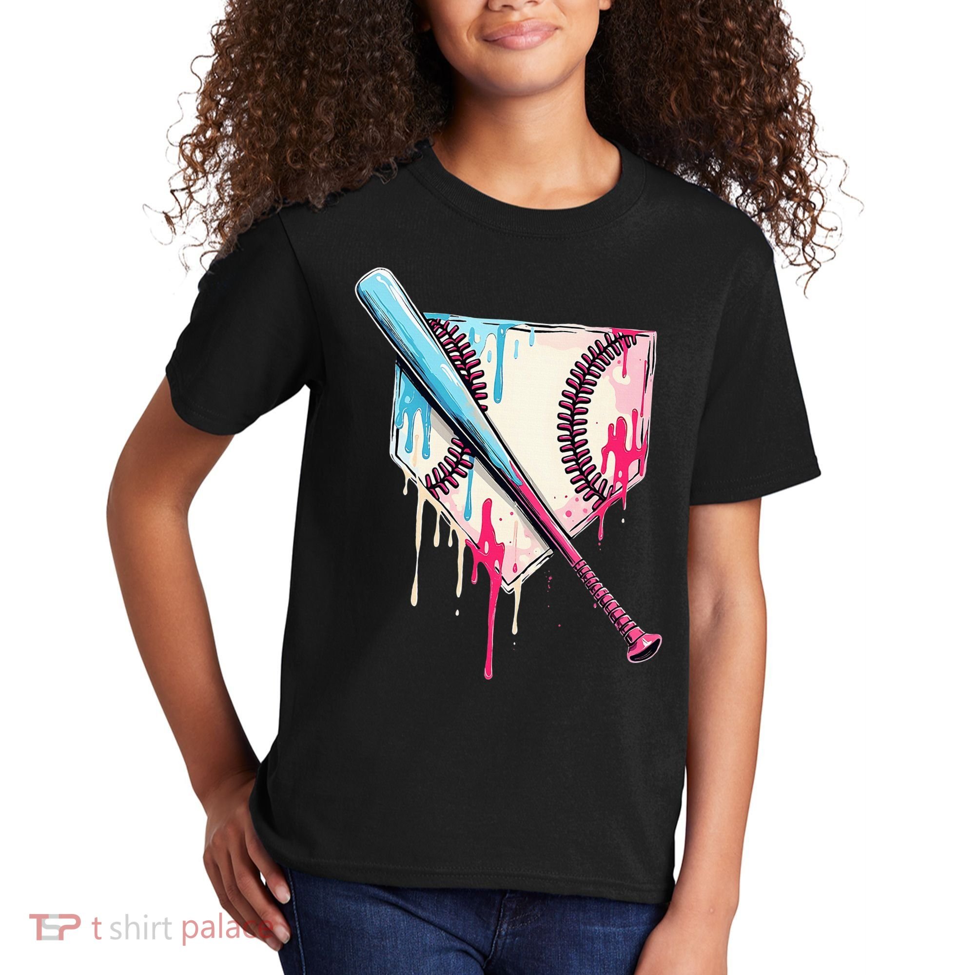 Cool Sport Home Plate Drip With Sprinkles Drip Kids T-Shirt