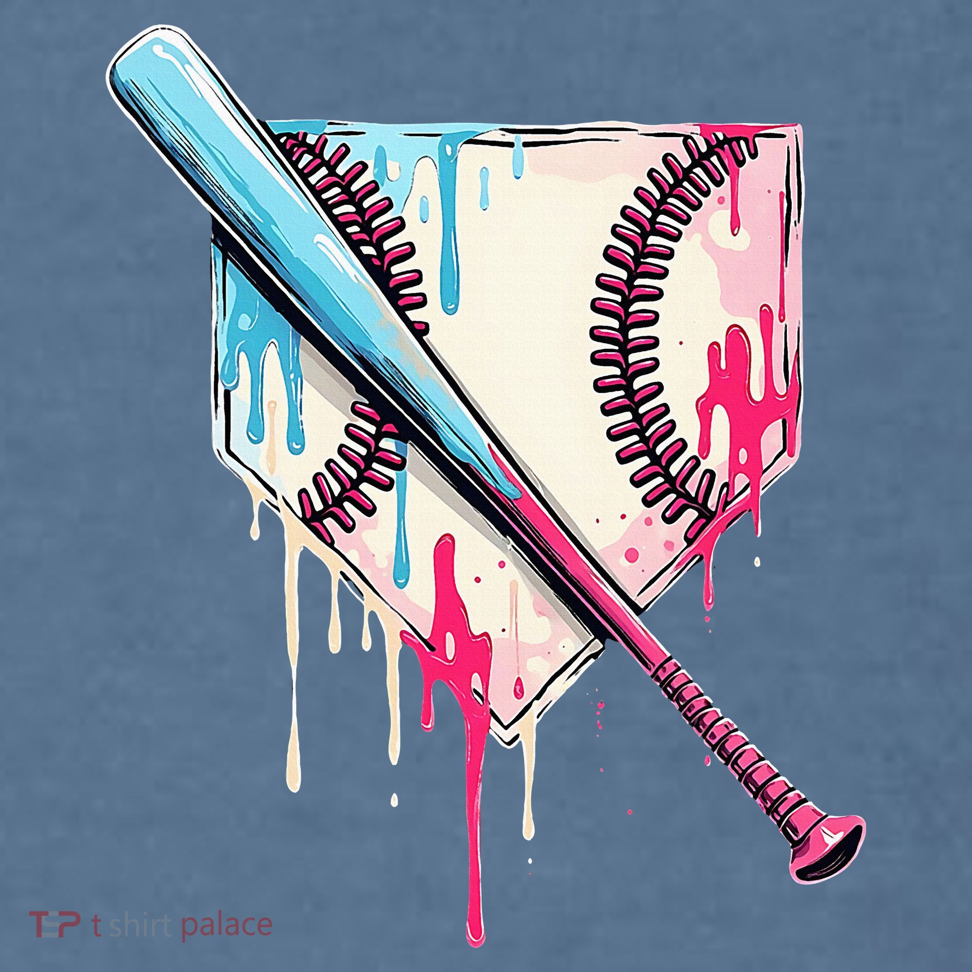 Cool Sport Home Plate Drip With Sprinkles Drip Garment-Dyed Sweatshirt