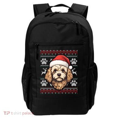 Cavapoo Santa Hat Christmas Funny Dog Mom Dad Great Gift Backpack