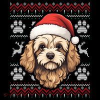 Cavapoo Santa Hat Christmas Funny Dog Mom Dad Great Gift Backpack thumb 2