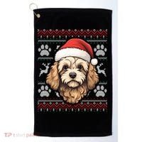 Cavapoo Santa Hat Christmas Funny Dog Mom Dad Great Gift Golf Towel thumb 0