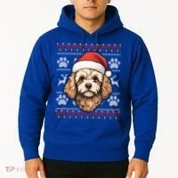 Cavapoo Santa Hat Christmas Funny Dog Mom Dad Great Gift Hoodie thumb 2