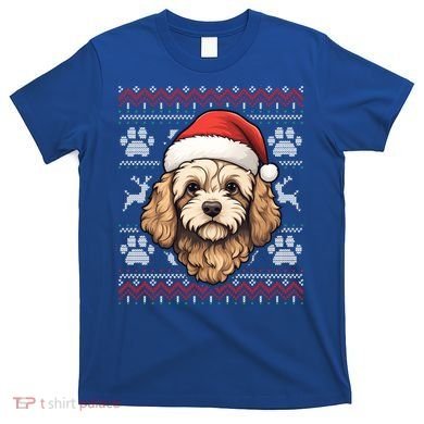 Cavapoo Santa Hat Christmas Funny Dog Mom Dad Great Gift T-Shirt