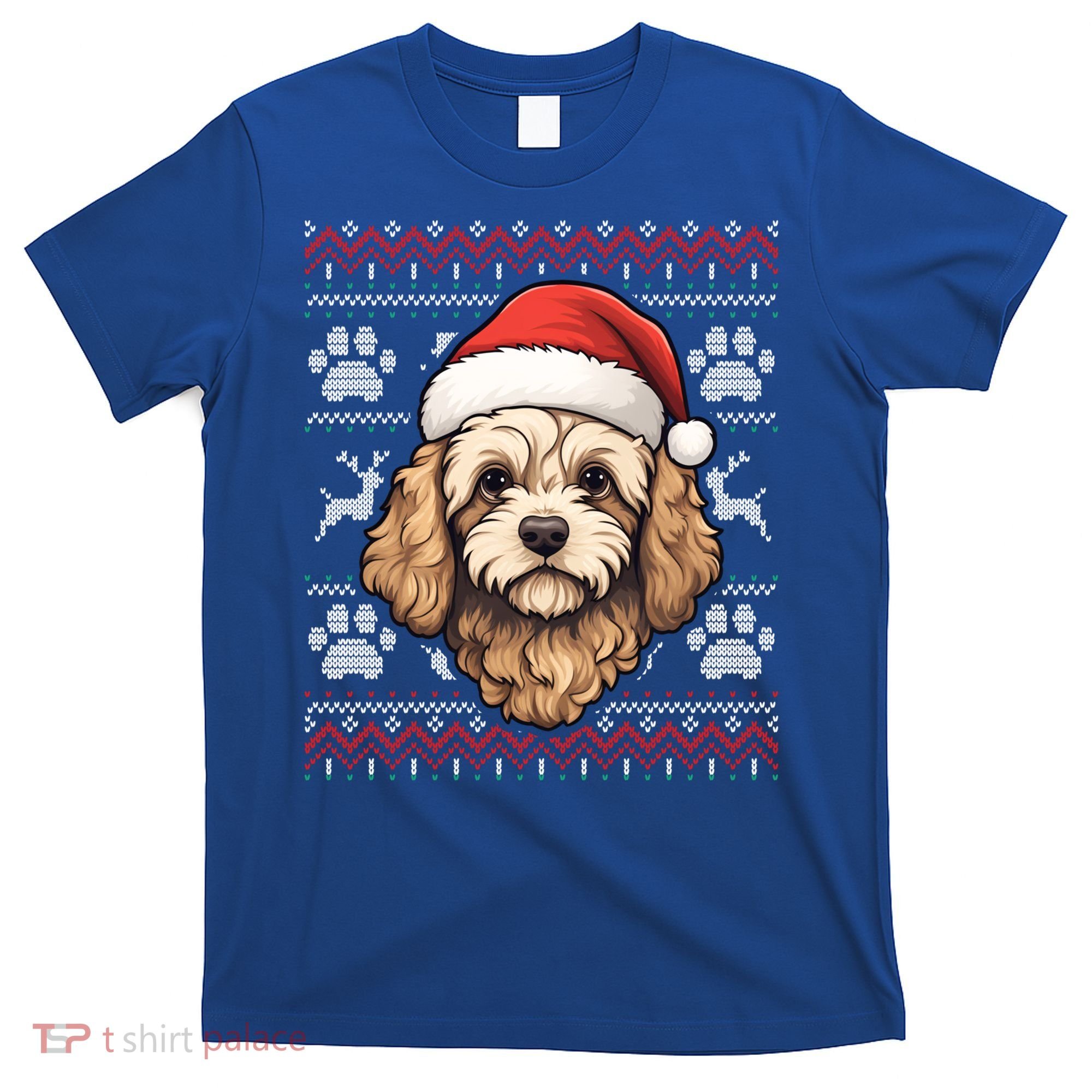 Cavapoo Santa Hat Christmas Funny Dog Mom Dad Great Gift T-Shirt