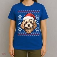Cavapoo Santa Hat Christmas Funny Dog Mom Dad Great Gift T-Shirt thumb 4