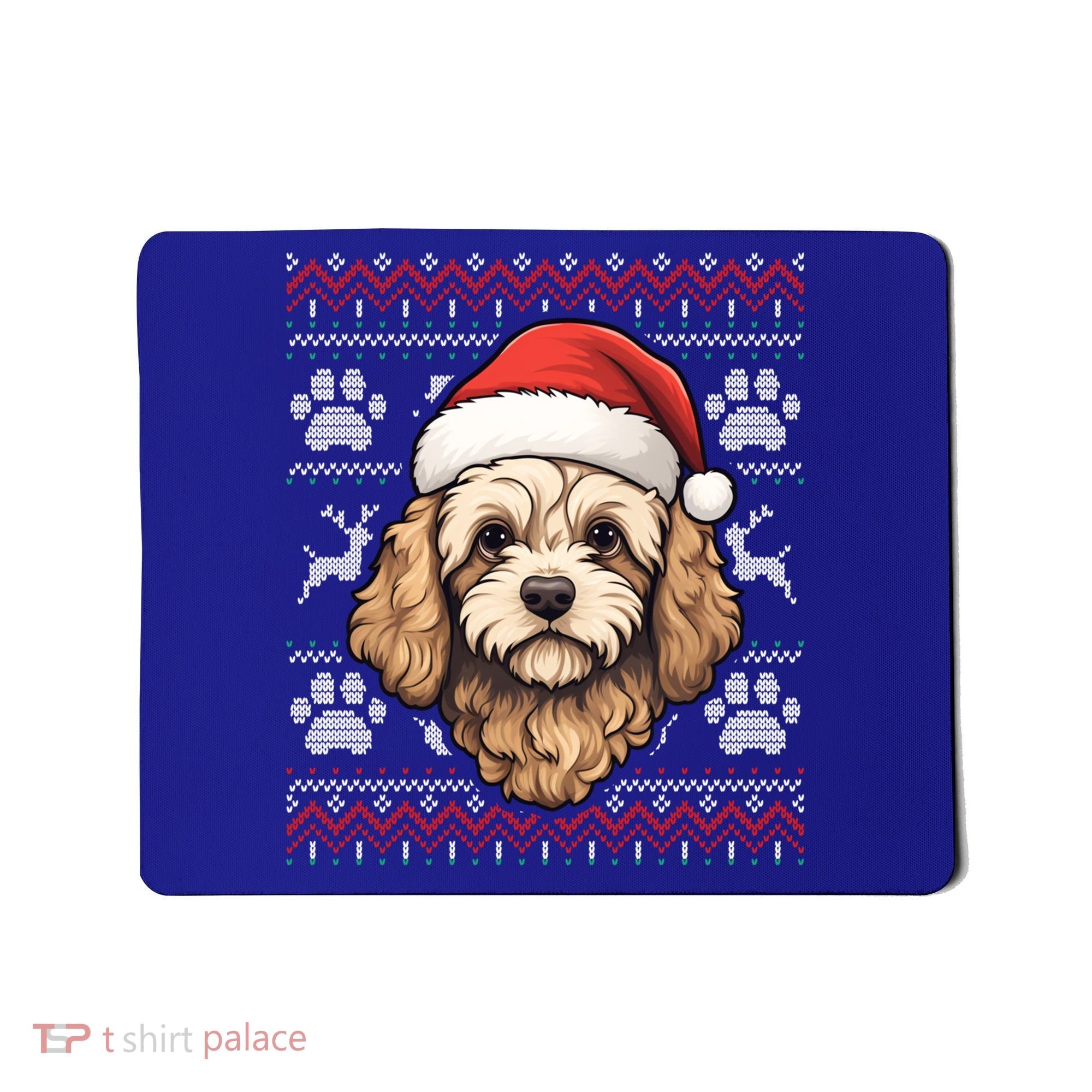 Cavapoo Santa Hat Christmas Funny Dog Mom Dad Great Gift Mousepad