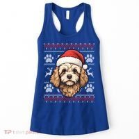 Cavapoo Santa Hat Christmas Funny Dog Mom Dad Great Gift Women's Tank Top thumb 0
