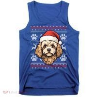 Cavapoo Santa Hat Christmas Funny Dog Mom Dad Great Gift Tank Top thumb 0