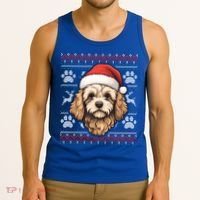 Cavapoo Santa Hat Christmas Funny Dog Mom Dad Great Gift Tank Top thumb 3