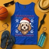 Cavapoo Santa Hat Christmas Funny Dog Mom Dad Great Gift Tank Top thumb 4