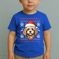 Cavapoo Santa Hat Christmas Funny Dog Mom Dad Great Gift Toddler T-Shirt thumb 2