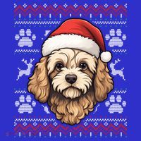 Cavapoo Santa Hat Christmas Funny Dog Mom Dad Great Gift Women's T-Shirt thumb 6