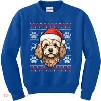 Cavapoo Santa Hat Christmas Funny Dog Mom Dad Great Gift Kids Sweatshirt thumb 0