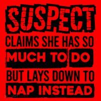 Claims She Has Too Much To Do Lays Down To Nap Instead  Funny Suspect Claims Santa Hat thumb 1