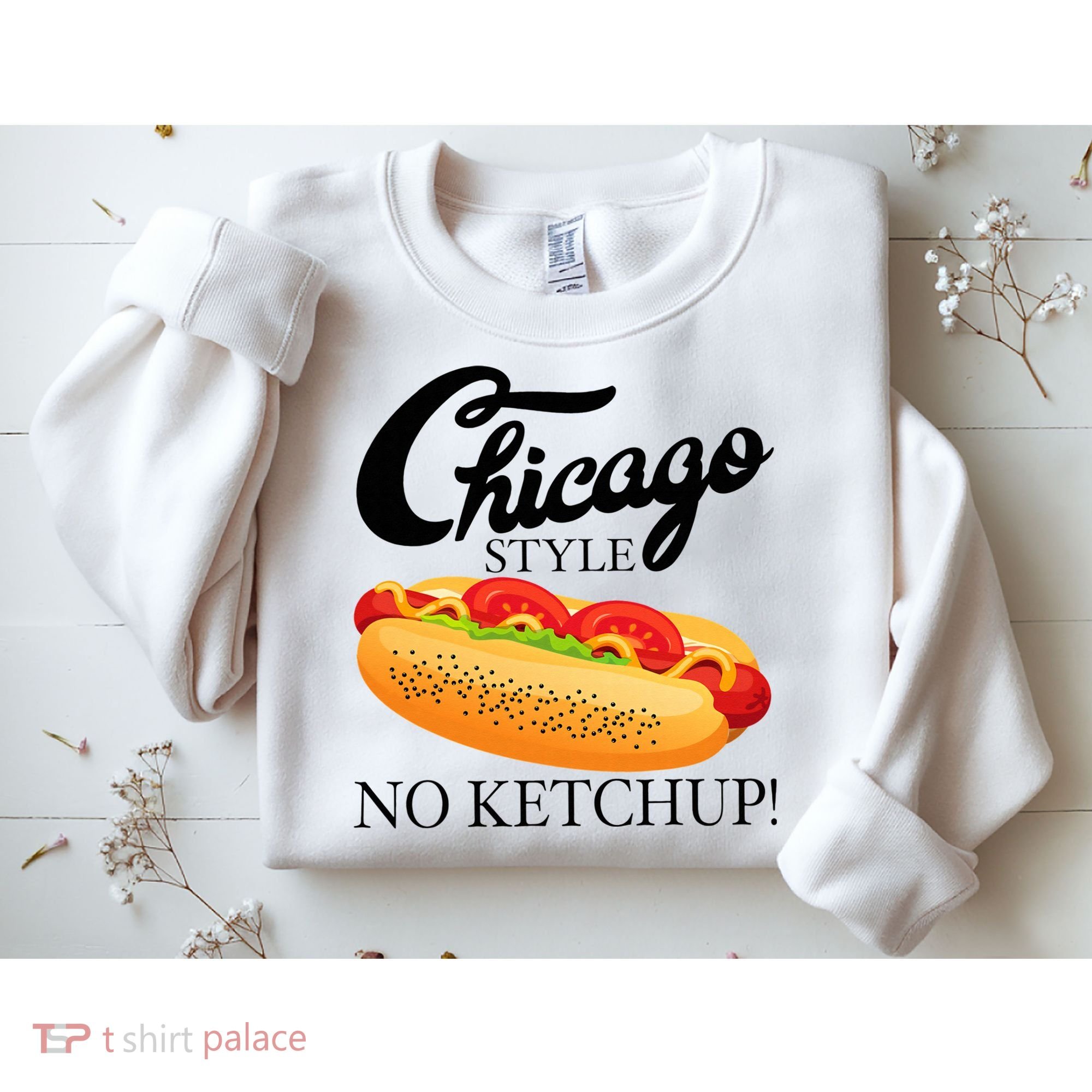 Chicago Style Hot Dog Summer 4th Of July No Ketchup Gift Sweatshirt
