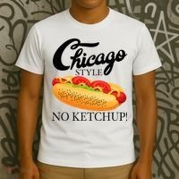Chicago Style Hot Dog Summer 4th Of July No Ketchup Gift T-Shirt thumb 3
