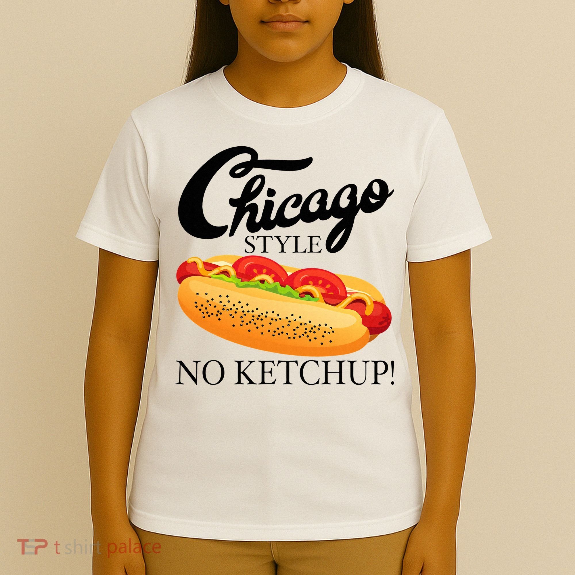 Chicago Style Hot Dog Summer 4th Of July No Ketchup Gift T-Shirt