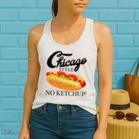 Chicago Style Hot Dog Summer 4th Of July No Ketchup Gift Women's Tank Top thumb 2