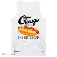 Chicago Style Hot Dog Summer 4th Of July No Ketchup Gift Tank Top thumb 0