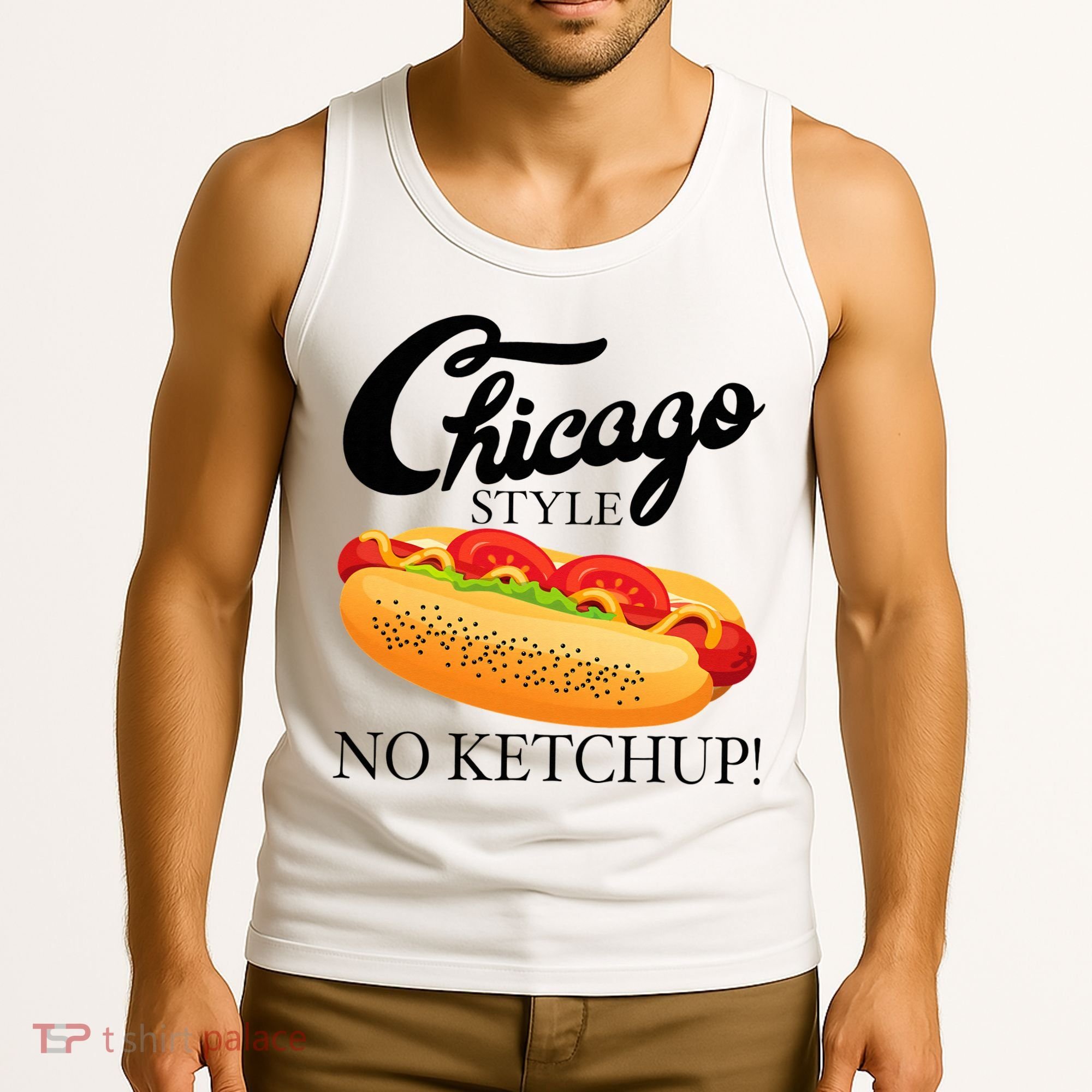 Chicago Style Hot Dog Summer 4th Of July No Ketchup Gift Tank Top