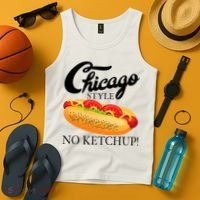 Chicago Style Hot Dog Summer 4th Of July No Ketchup Gift Tank Top thumb 4