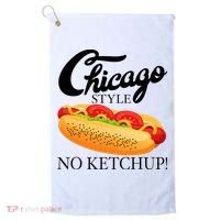 Chicago Style Hot Dog Summer 4th Of July No Ketchup Gift Golf Towel thumb 0