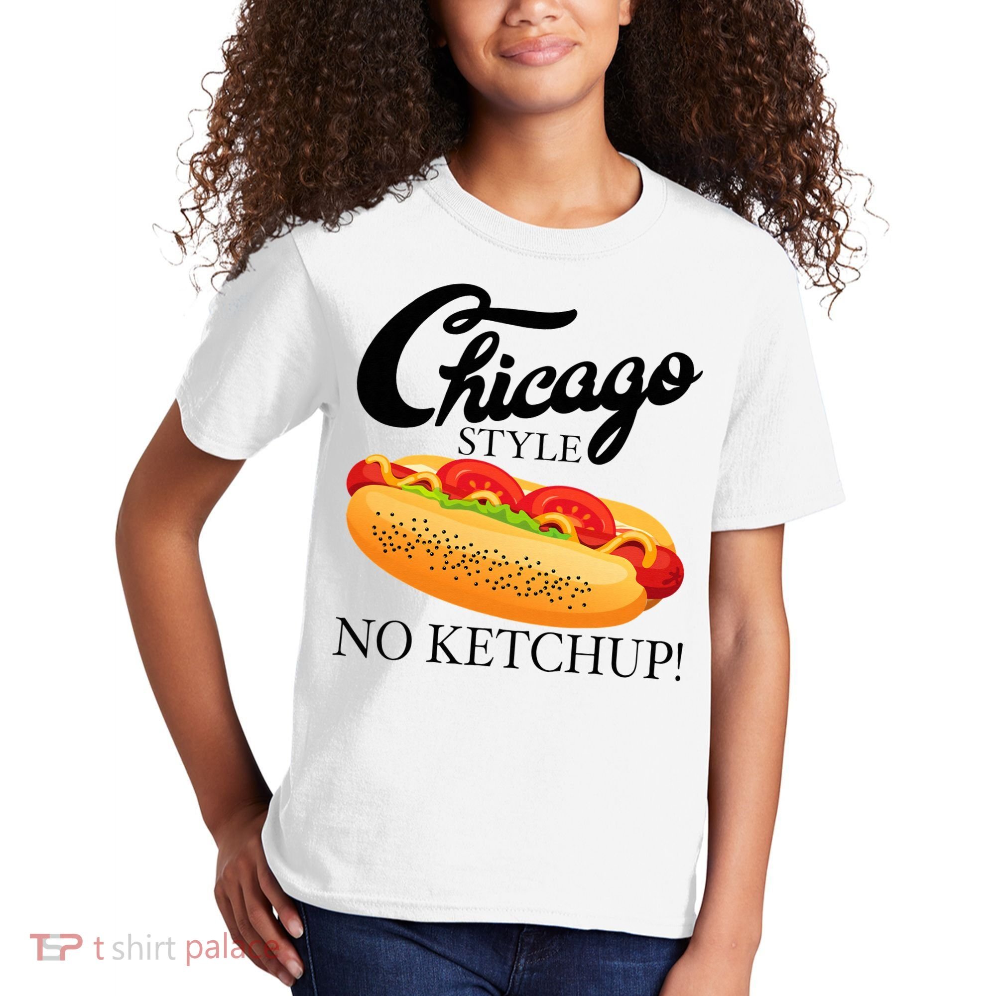 Chicago Style Hot Dog Summer 4th Of July No Ketchup Gift Kids T-Shirt
