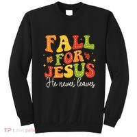 Christian Sayings Halloween Fall For Jesus Religious Sweatshirt thumb 0