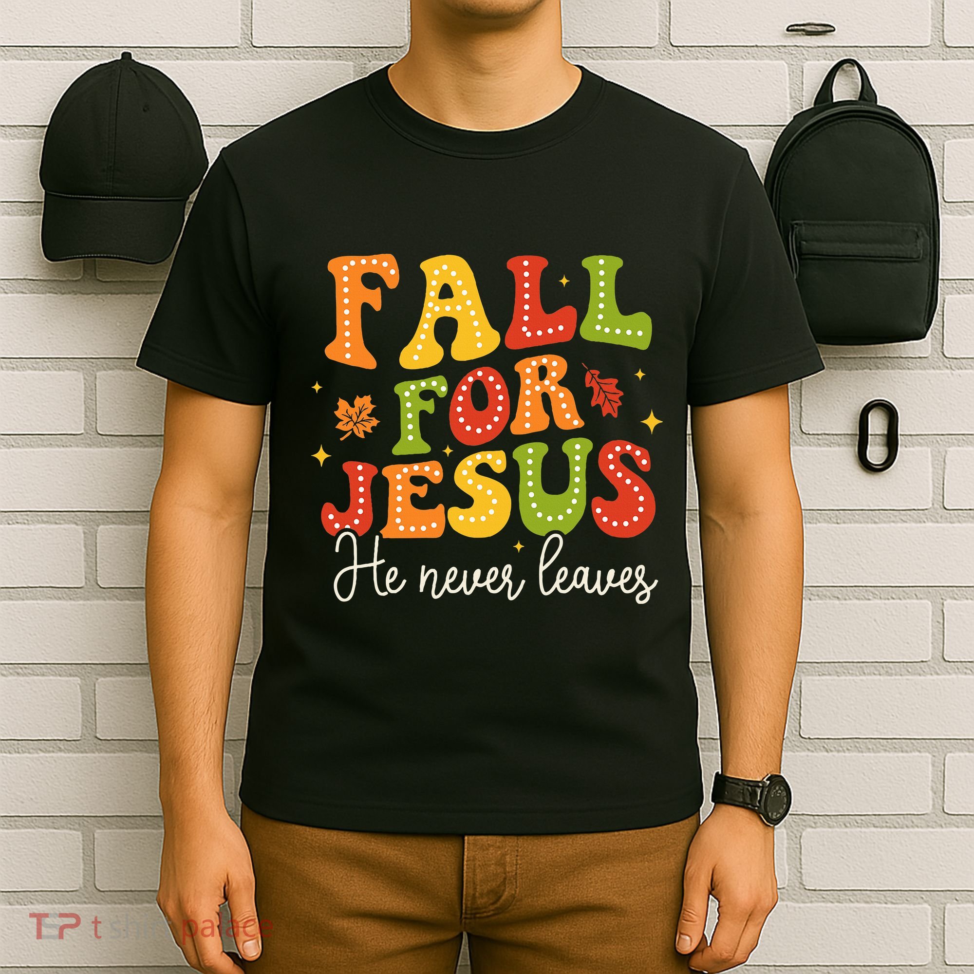 Christian Sayings Halloween Fall For Jesus Religious T-Shirt