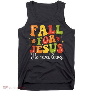 Christian Sayings Halloween Fall For Jesus Religious Tank Top