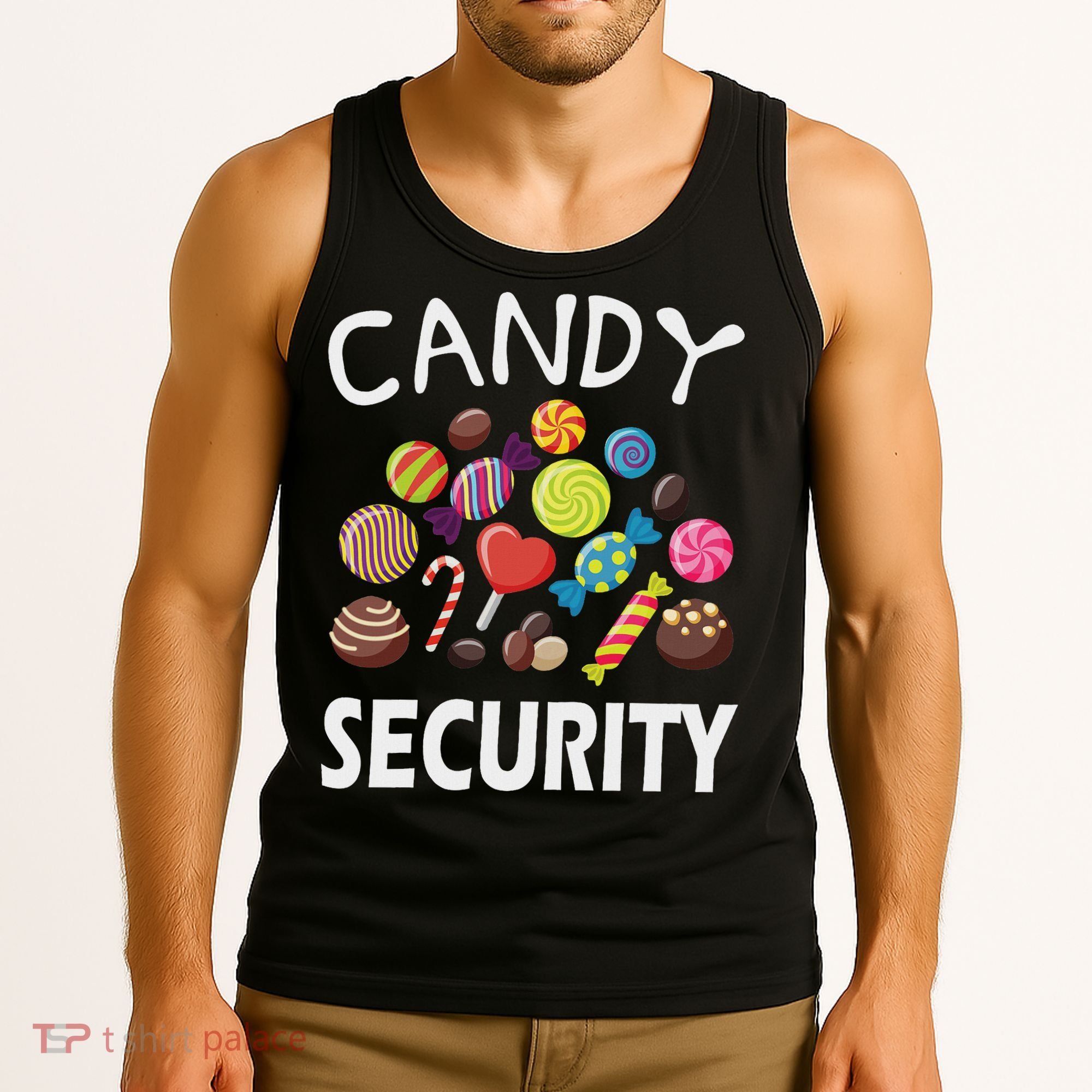 Candy Security Halloween Costume Party Tank Top